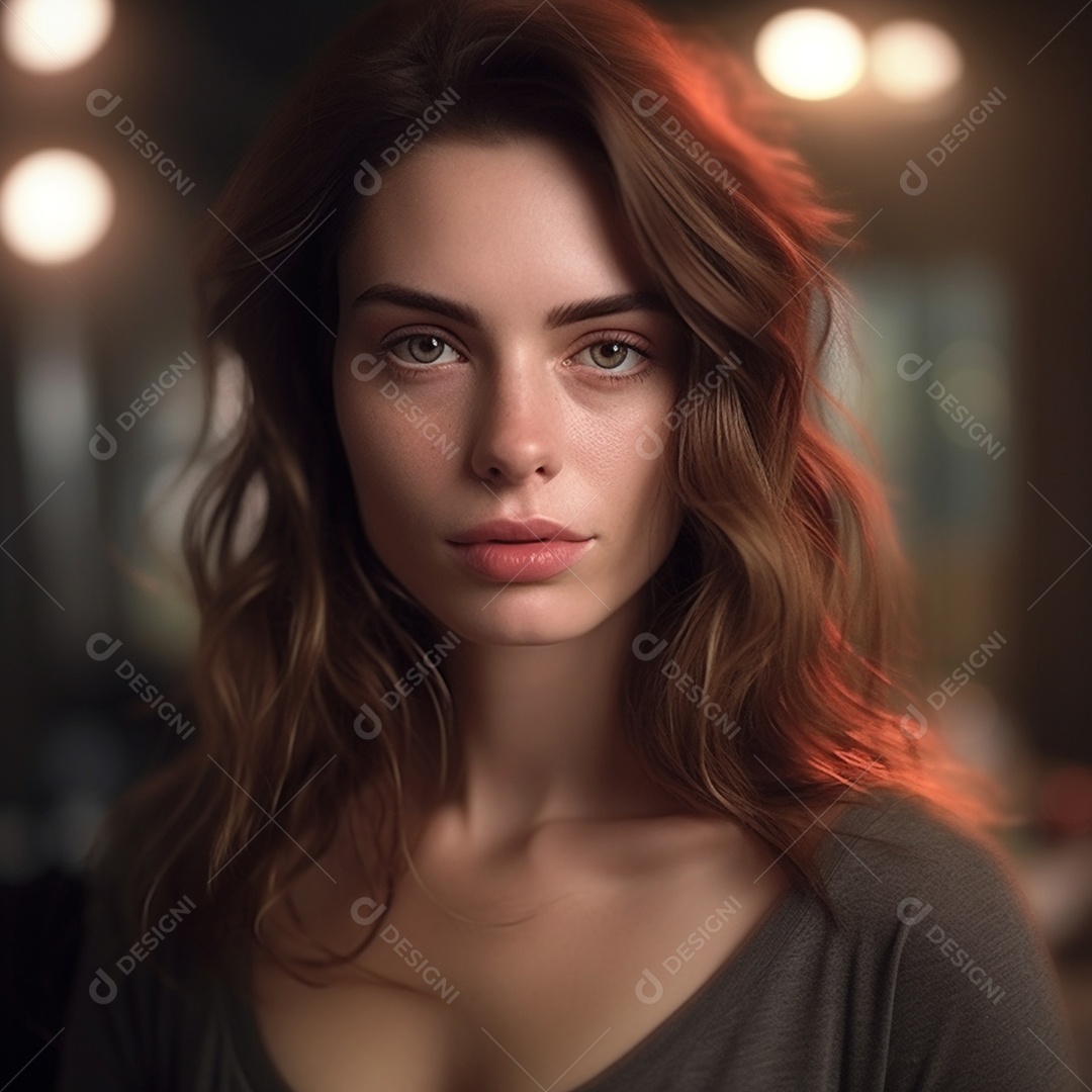 Retrato linda mulher jovem