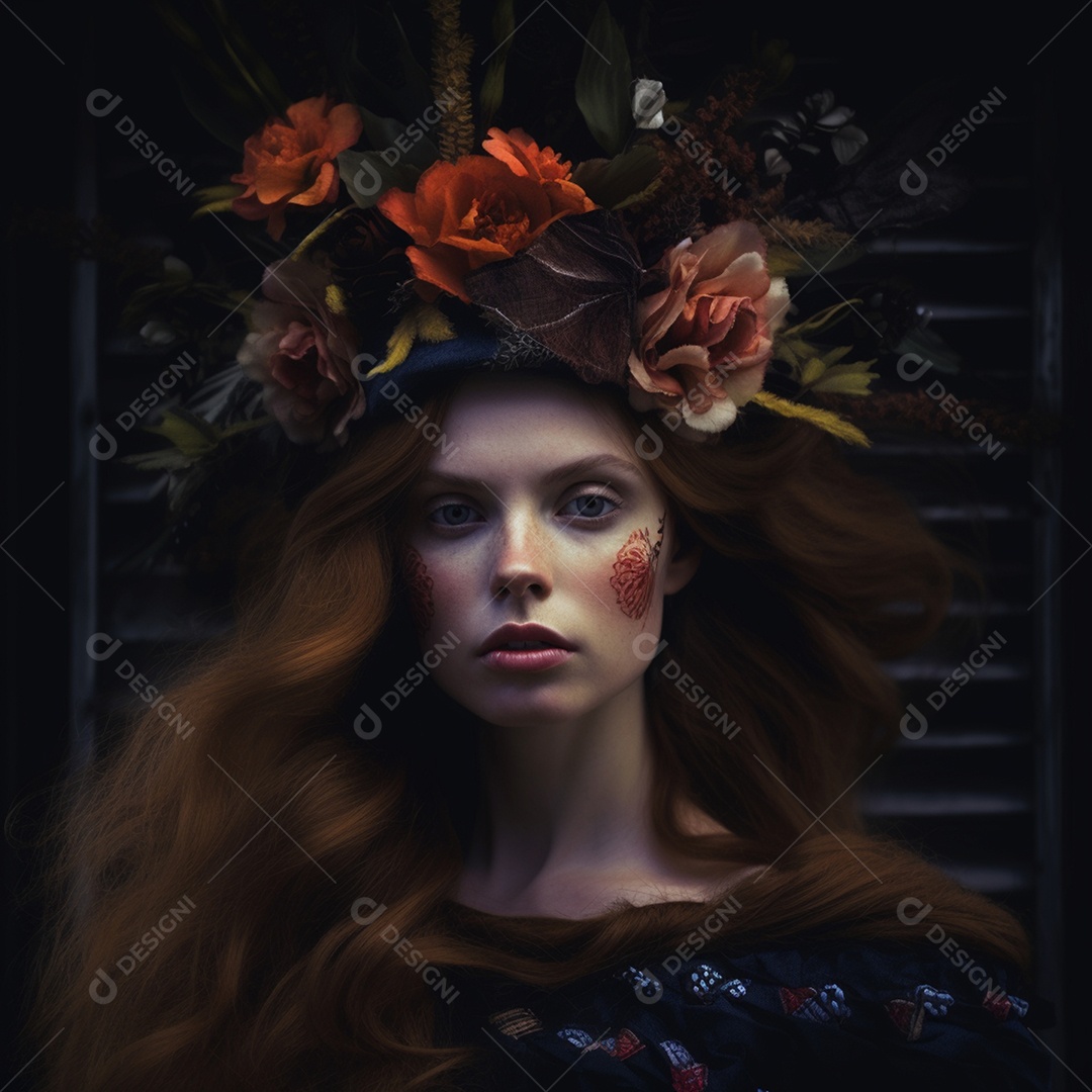 Linda mulher personagem