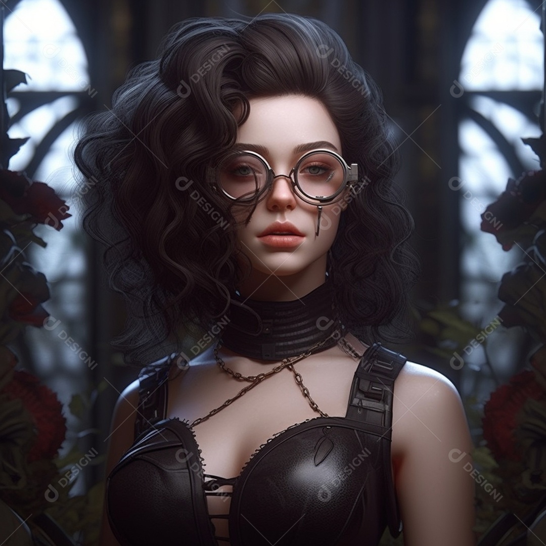 Linda mulher personagem