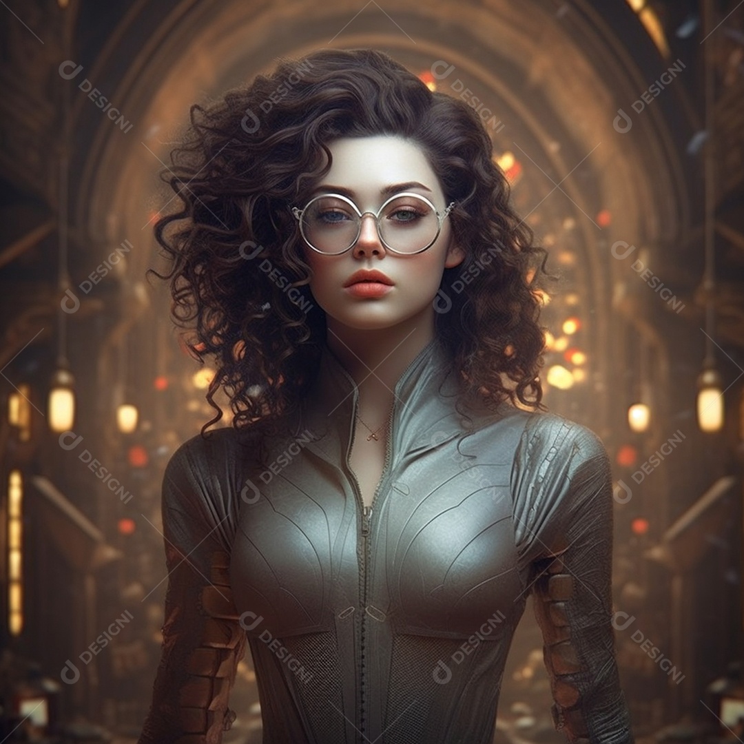 Linda mulher personagem