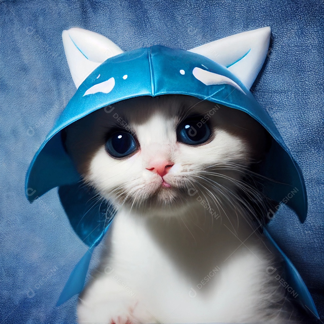 Lindo gatinho com capa