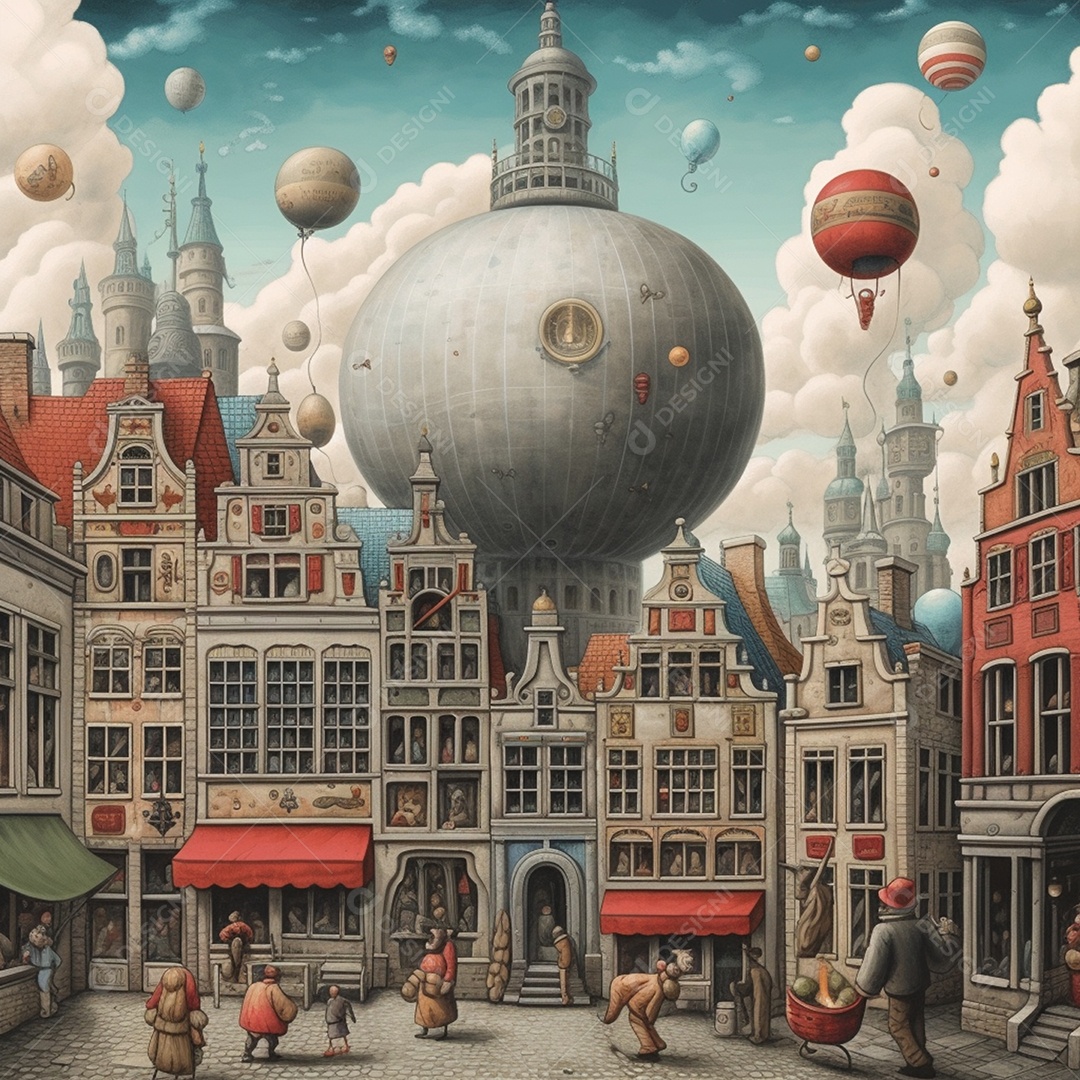 Povoado de cidade Bélgica antiga