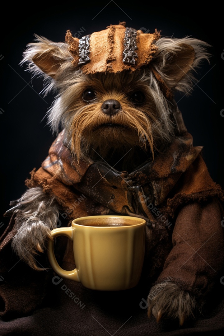 Retrato lindo cachorro pequeno