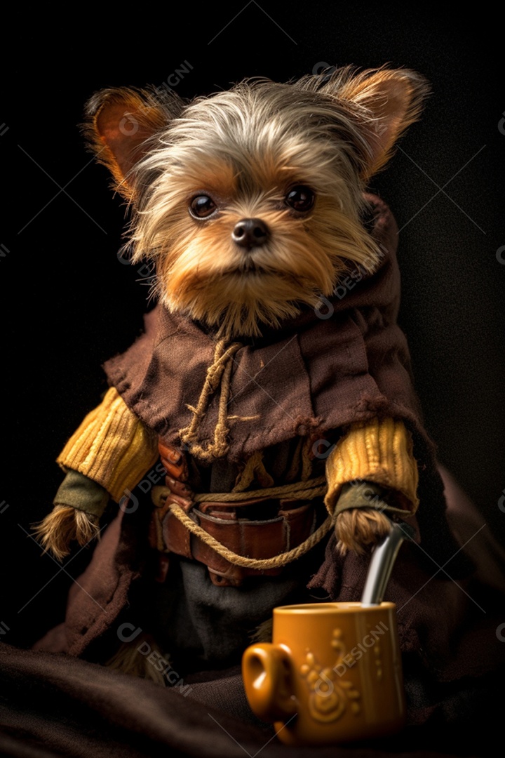 Retrato lindo cachorro pequeno