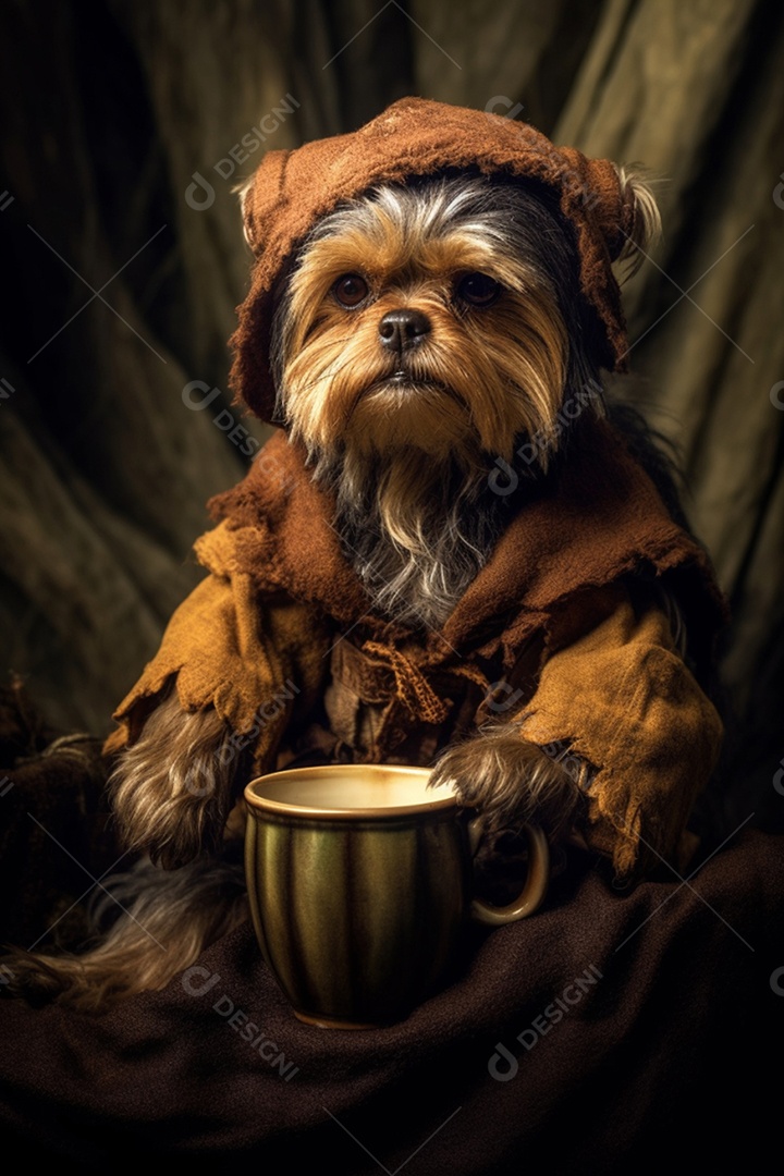 Retrato lindo cachorro pequeno df61