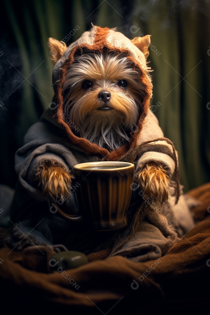 Retrato lindo cachorro pequeno