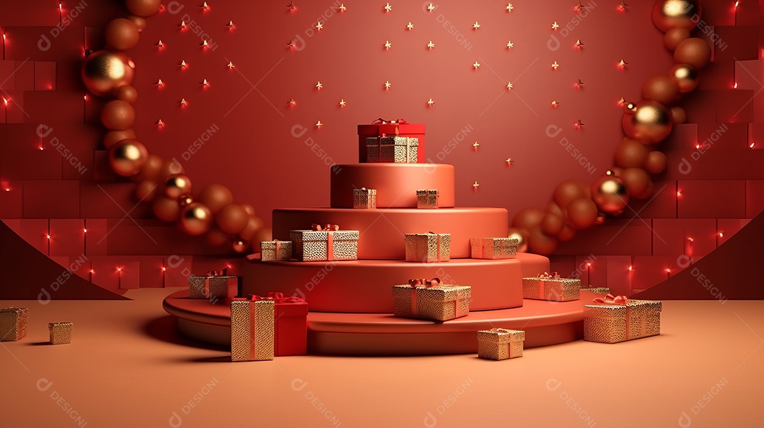 Cenário de natal Ilustração.