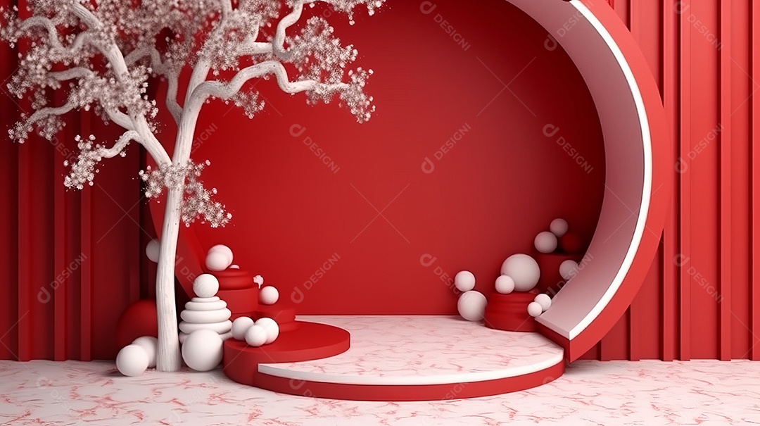 Cenario de natal Ilustração.