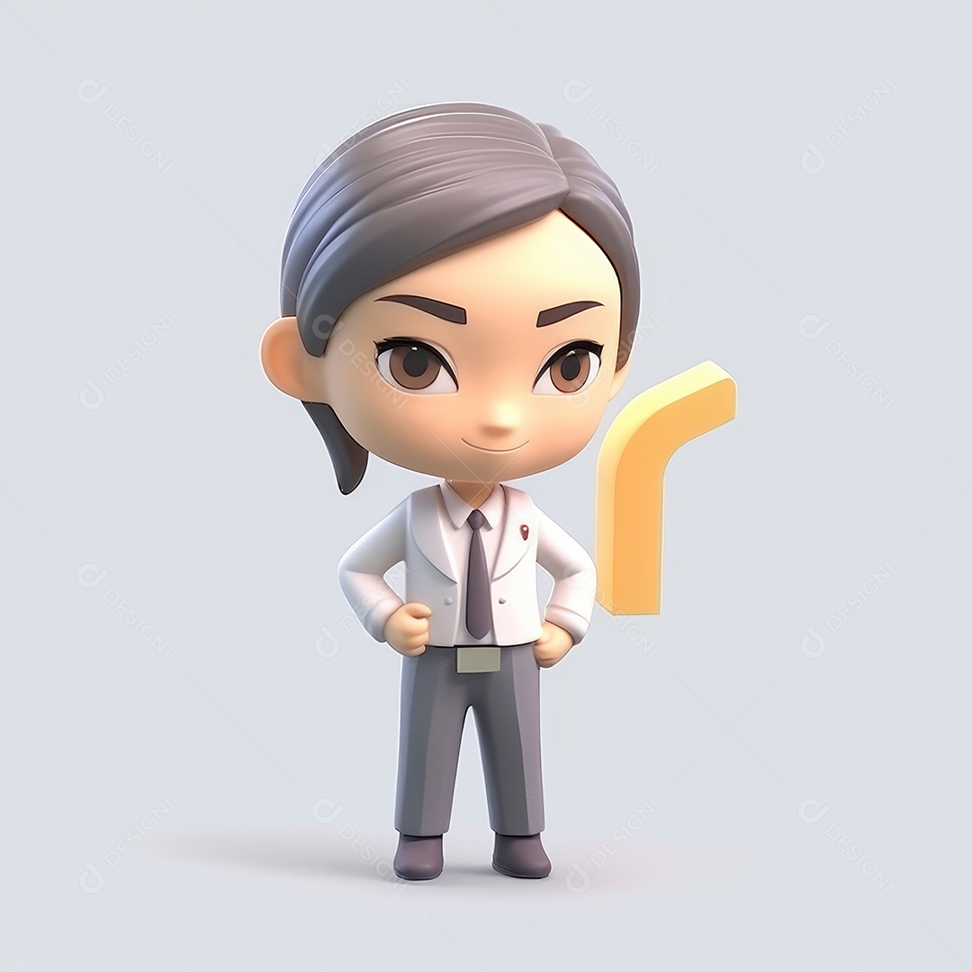 Irresistivelmente encantador. Empresário de personagem fofo vencendo.