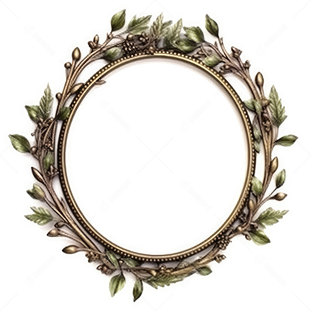 Moldura dourada antiga isolada no fundo branco. para impressão, site, cartaz, banner, logotipo, celebração.