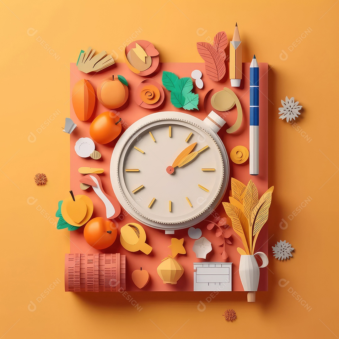 Aventura de aprendizagem elaborada, arte moderna e bonita com corte de papel 3D para volta às aulas. para impressão, site, cartaz, banner, logotipo, celebração.