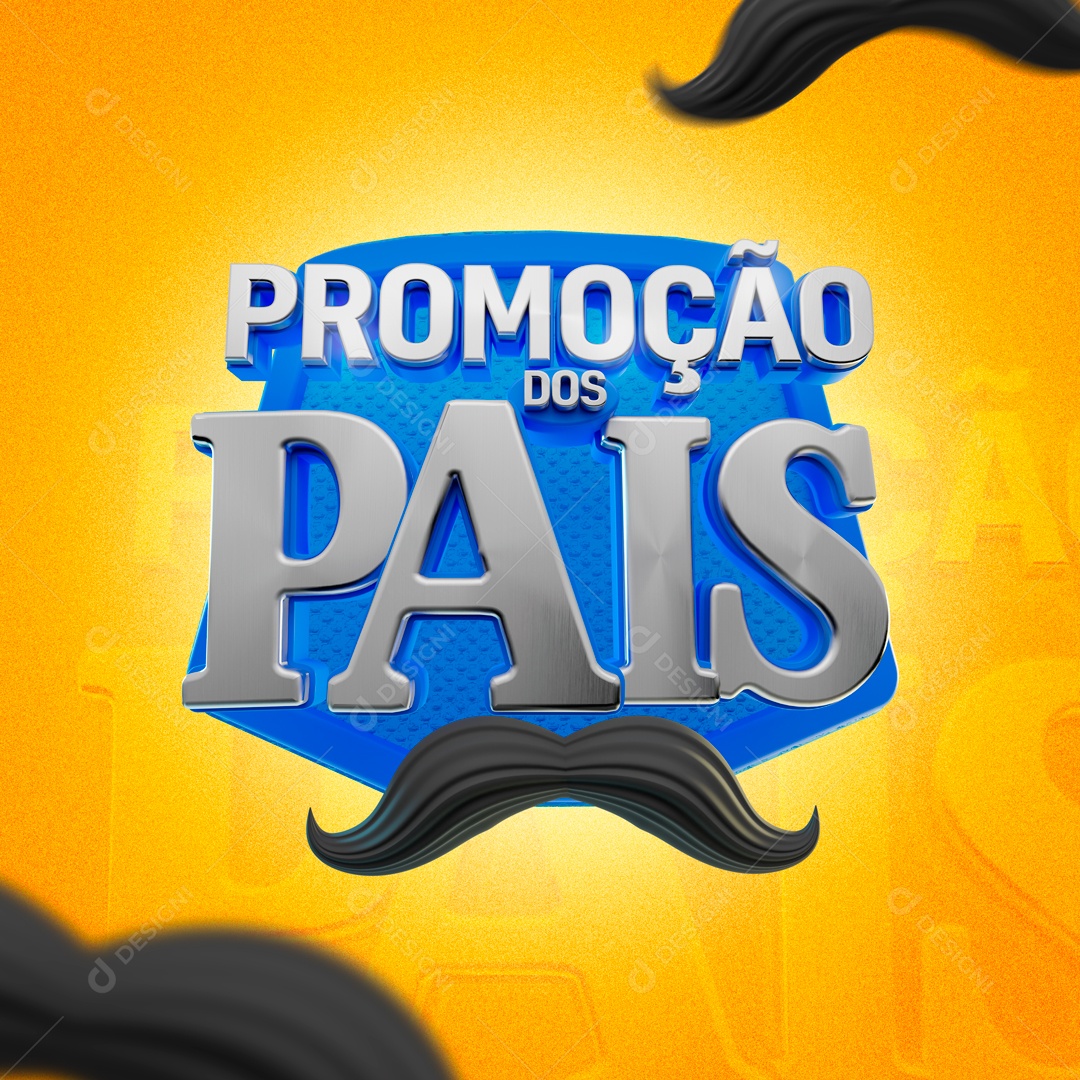 Promoção dos Pais selo 3D Composição PSD