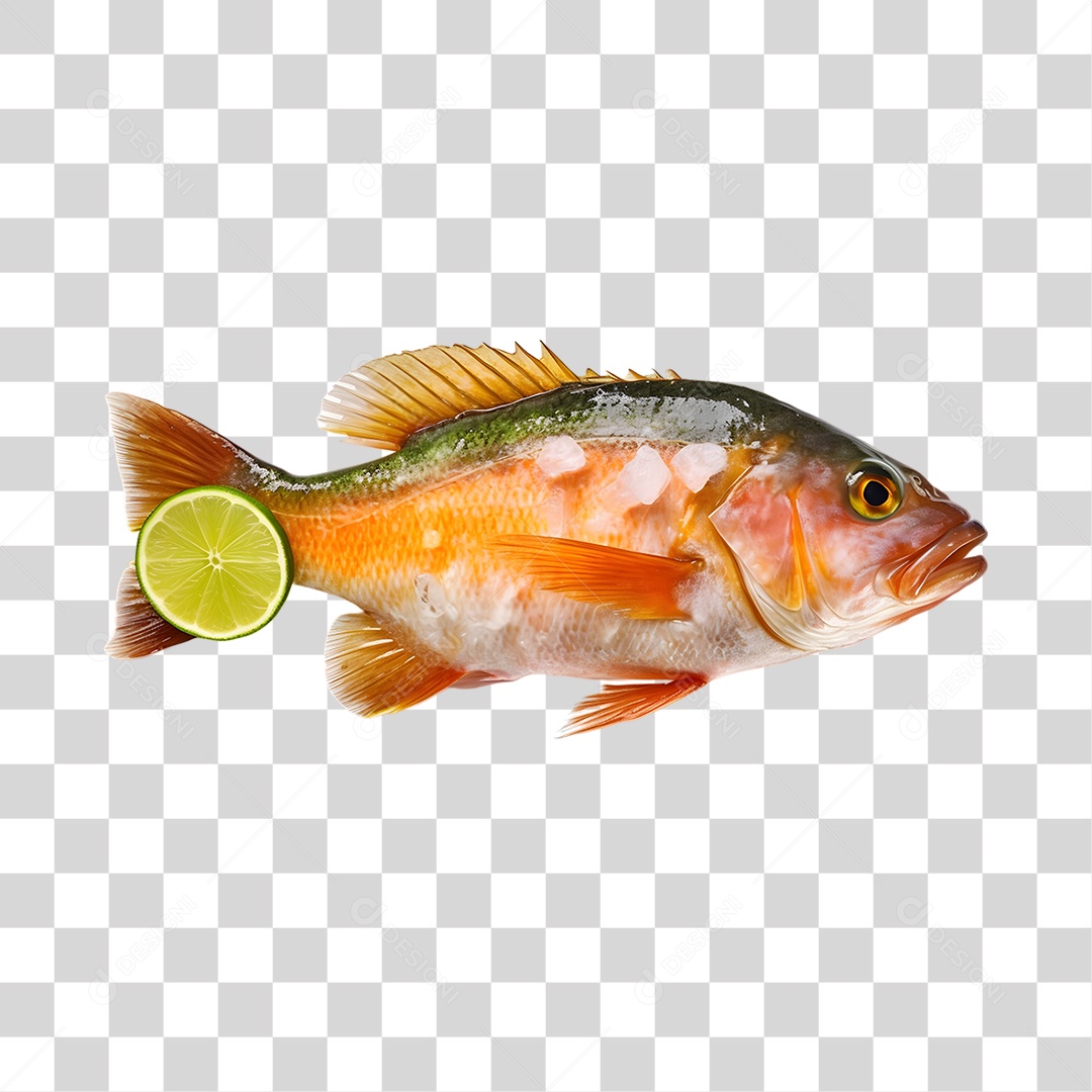 Frutos e Peixes do Mar PNG Transparente