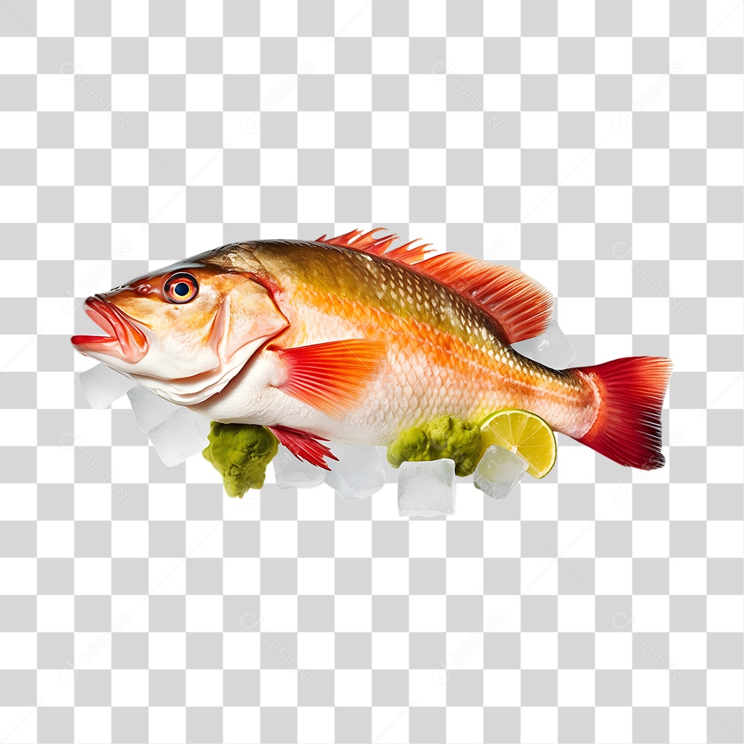 Frutos e Peixes do Mar PNG Transparente