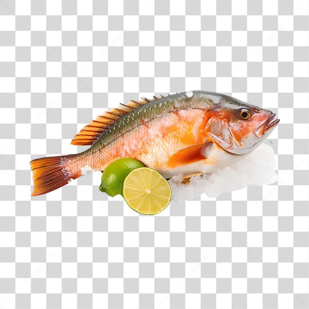 Frutos e Peixes do Mar PNG Transparente