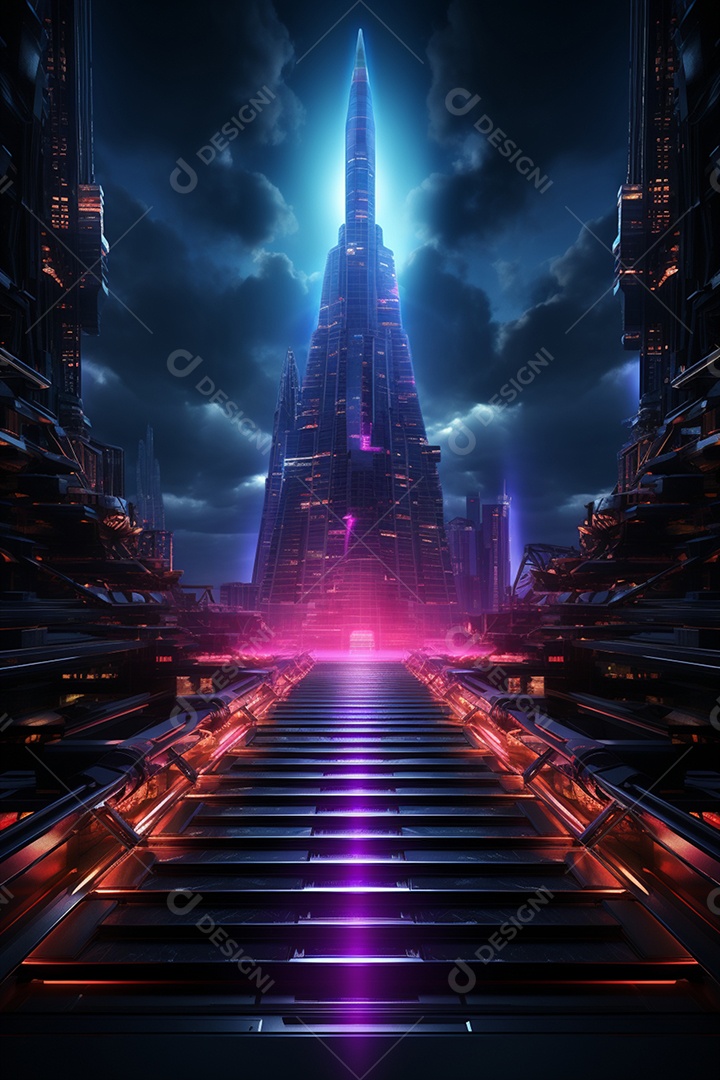 Fundo cenário futurístico