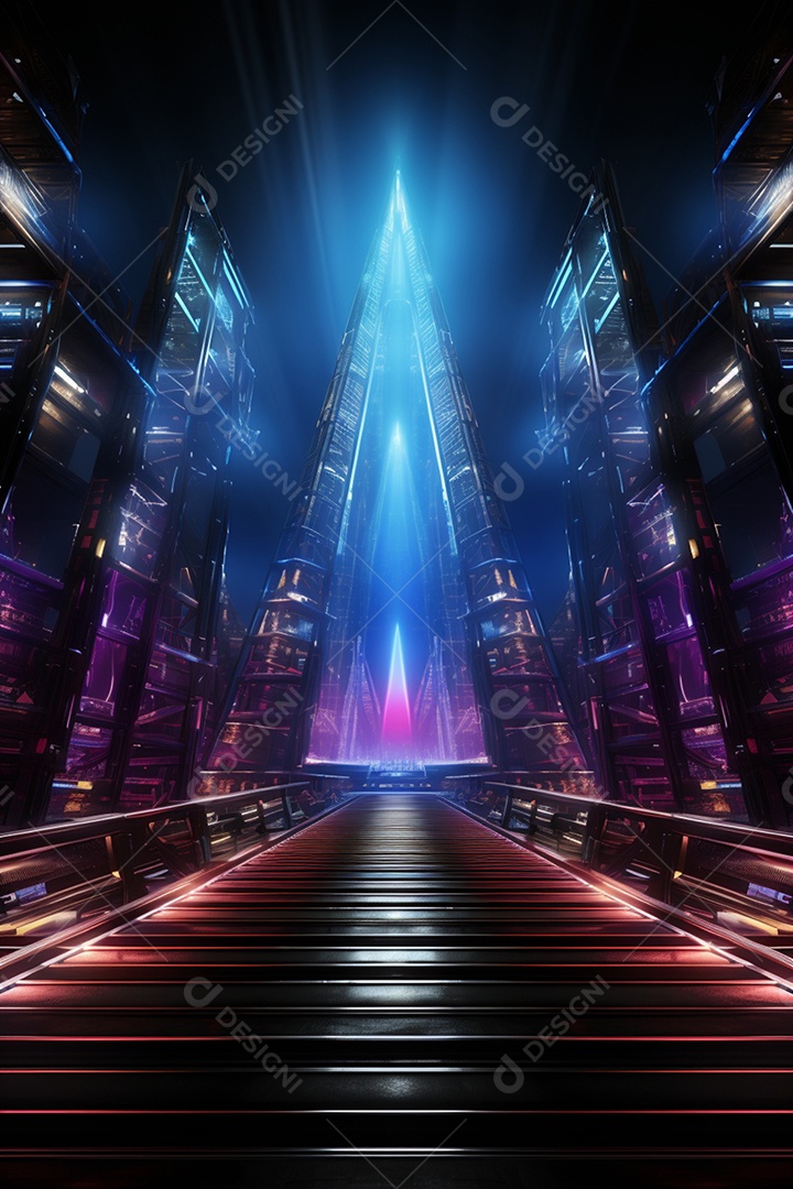 Fundo cenário futurístico