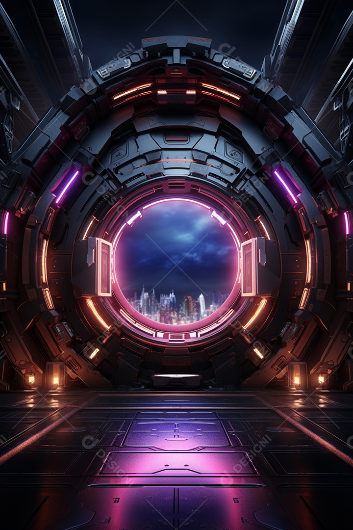 Fundo cenário futurístico