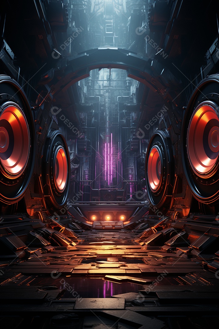 Fundo cenário futurístico