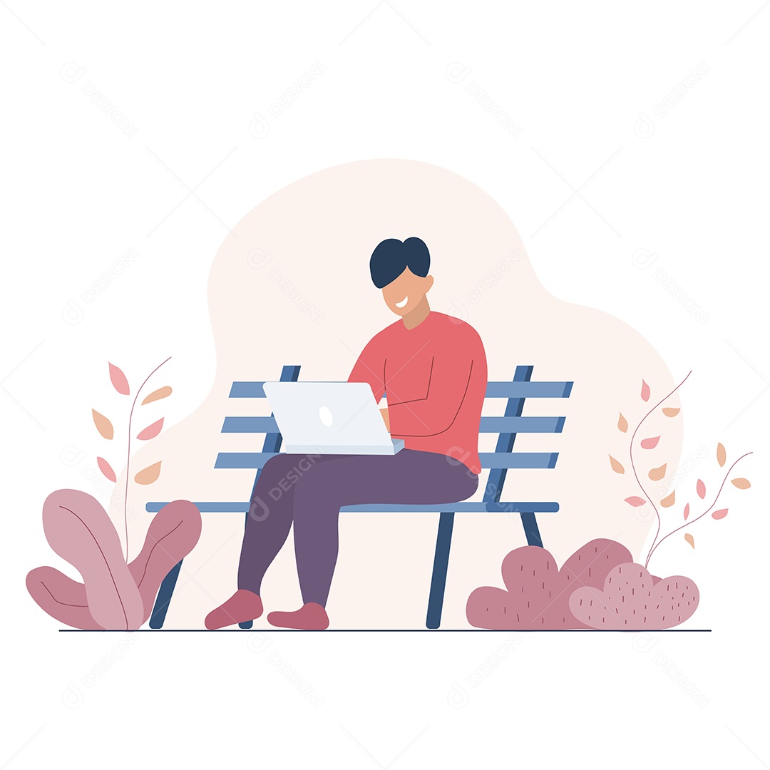 Estudante Lendo Livro Ilustração Vetor EPS