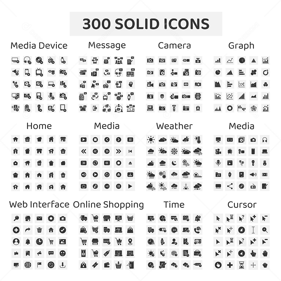 Conjunto De Ícones Ilustração Vetor EPS