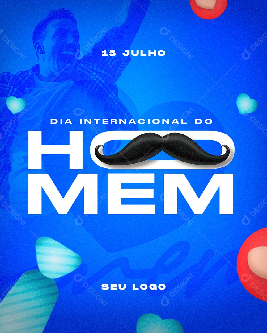 Social Media Dia Internacional do Homem  PSD Editável
