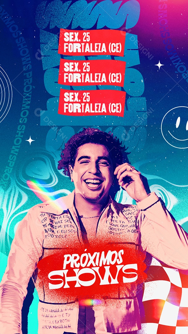 Social Media Flyer Story Próximos Shows Nattanzinho PSD Editável