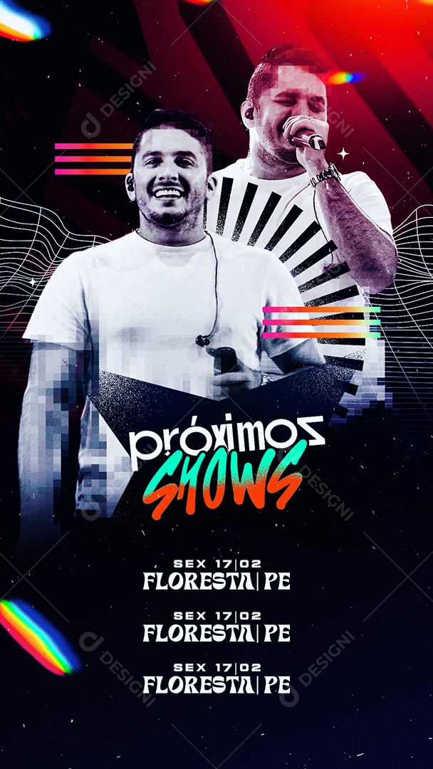 Flyer Story Próximos Shows Social Media PSD Editável