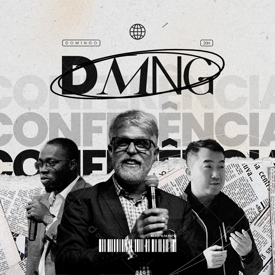 Gospel Conferência DMNG Culto Social Media PSD Editável