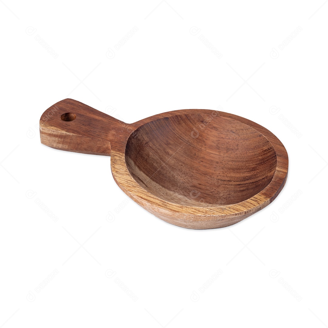 Tigela de madeira artesanal vazia