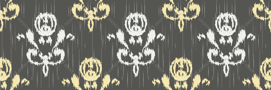 Padrão Tribal Tradicional Damasco Vetor EPS