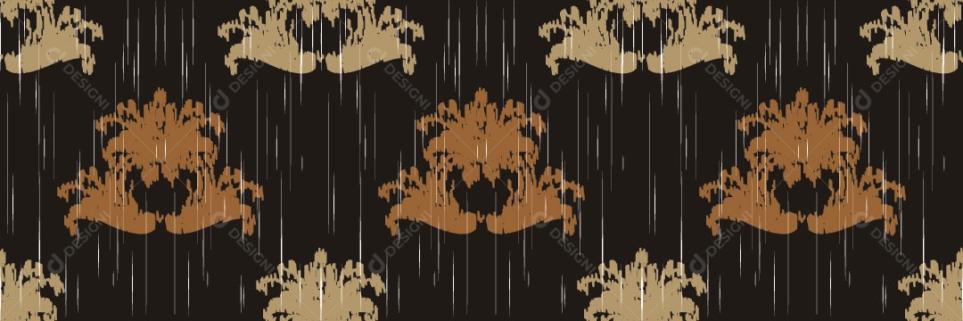 Padrão Tribal Tradicional Damasco Vetor EPS