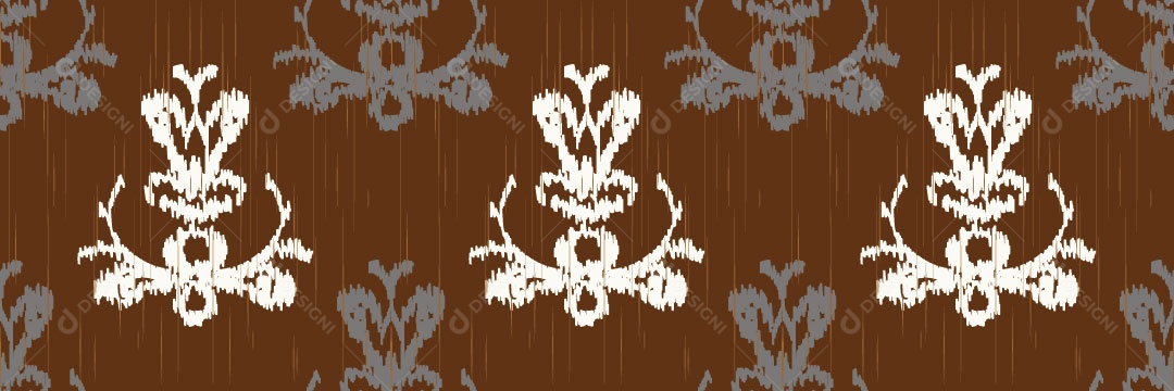 Padrão Tribal Tradicional Damasco Vetor EPS