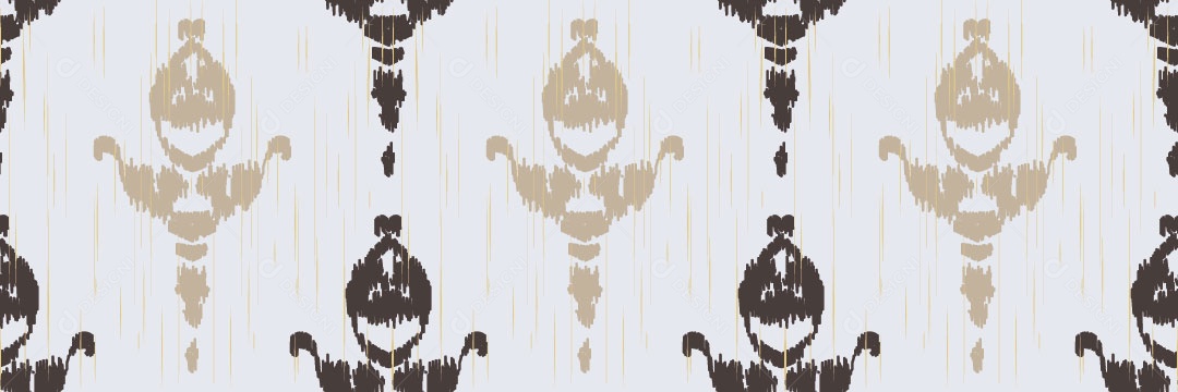 Padrão Tribal Tradicional Damasco Vetor EPS