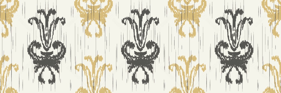 Padrão Tribal Tradicional Estilo Damasco Vetor EPS