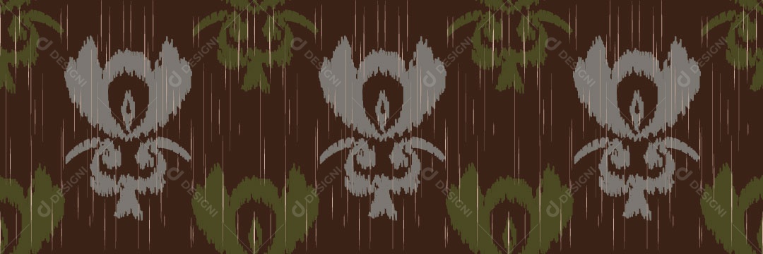 Padrão Tribal Tradicional Estilo Damasco Vetor EPS