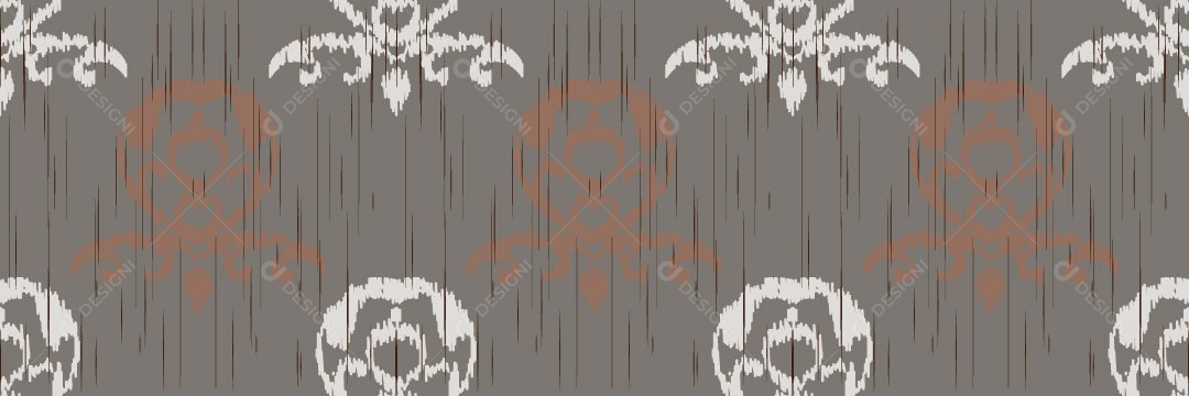 Padrão Tribal Tradicional Estilo Damasco Vetor EPS