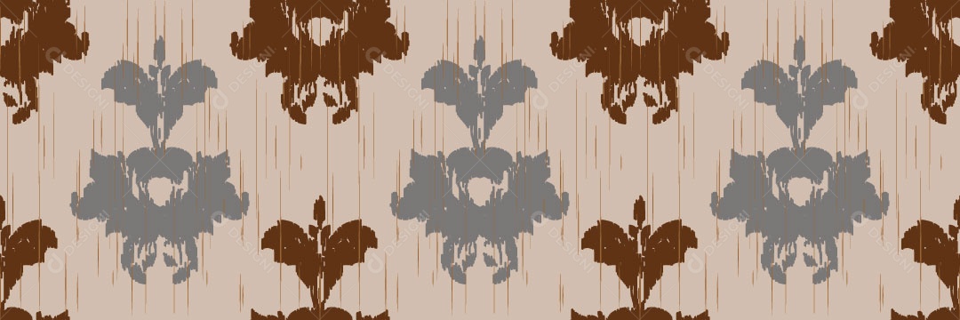 Padrão Tribal Tradicional Estilo Damasco Vetor EPS