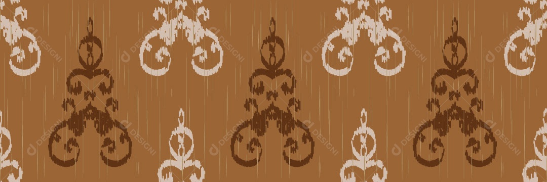 Padrão Tribal Tradicional Estilo Damasco Vetor EPS