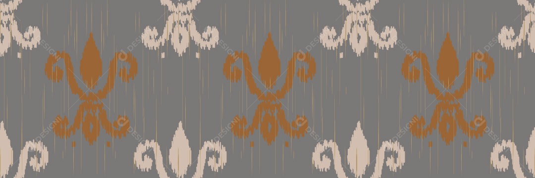 Padrão Tribal Tradicional Estilo Damasco Vetor EPS