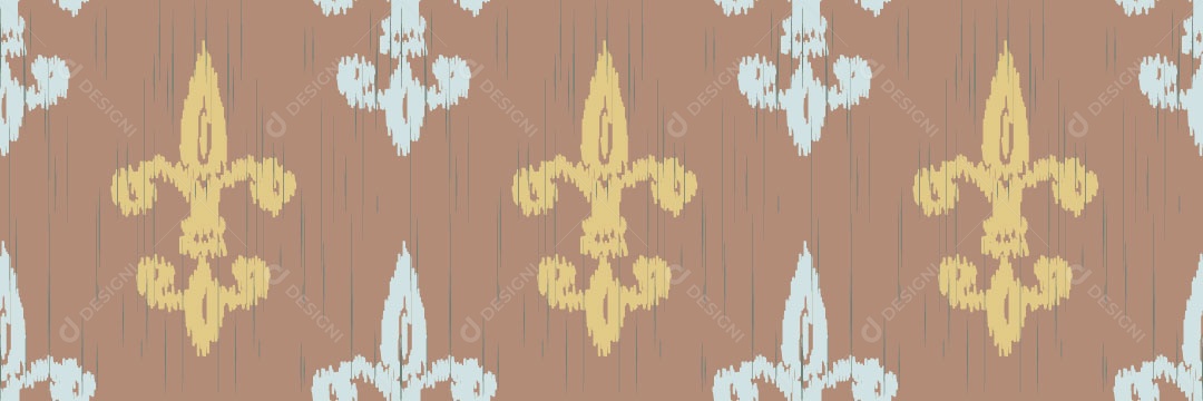 Padrão Tribal Tradicional Estilo Damasco Vetor EPS