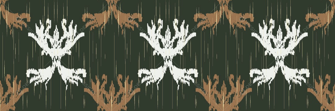 Padrão Tribal Tradicional Estilo Damasco Vetor EPS