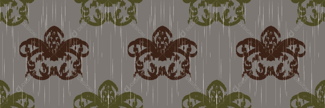 Padrão Tribal Tradicional Estilo Damasco Vetor EPS