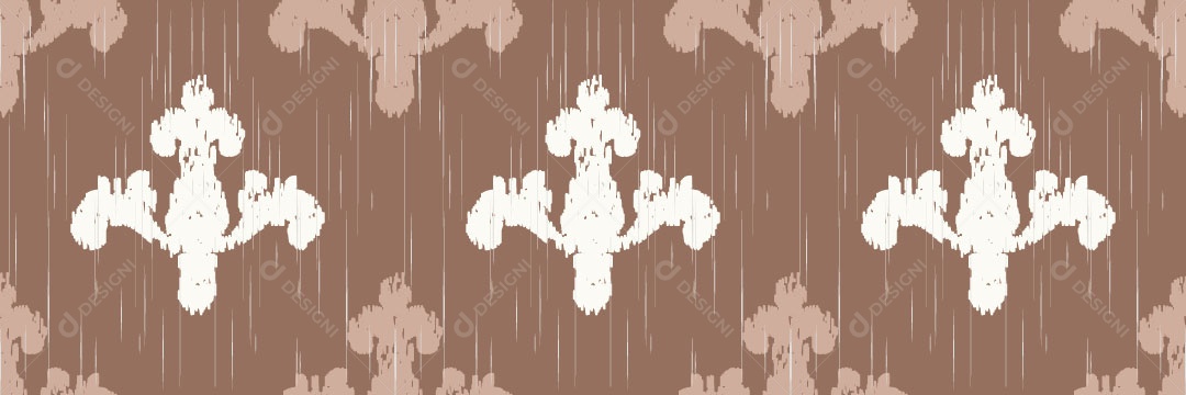 Padrão Tribal Tradicional Estilo Damasco Vetor EPS