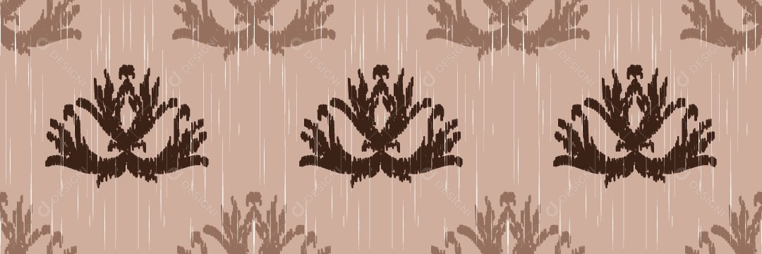 Padrão Tribal Tradicional Estilo Damasco Vetor EPS