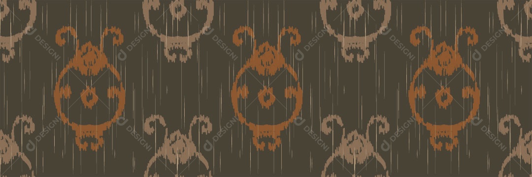 Padrão Tribal Tradicional Estilo Damasco Vetor EPS