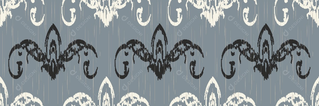 Padrão Tribal Tradicional Estilo Damasco Vetor EPS