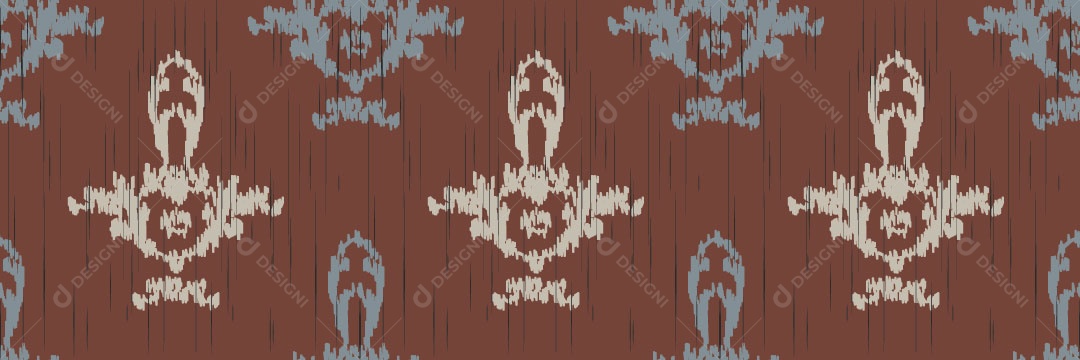 Padrão Tribal Tradicional Estilo Damasco Vetor EPS