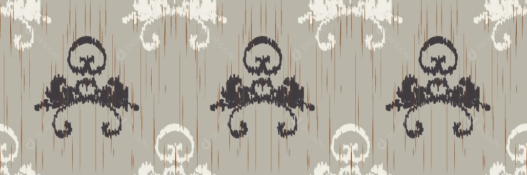 Padrão Tribal Tradicional Estilo Damasco Vetor EPS