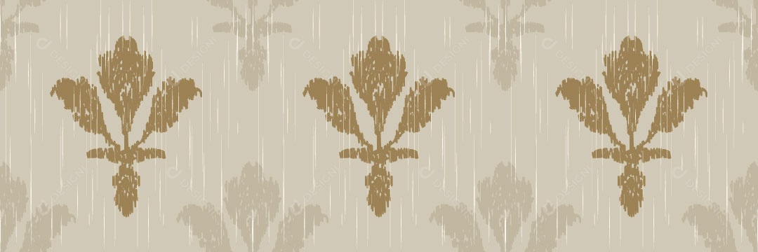 Padrão Tribal Tradicional Estilo Damasco Vetor EPS